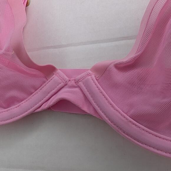 CUUP The Plunge Mesh Bra Rose Pink 30C - Picture 6 of 7